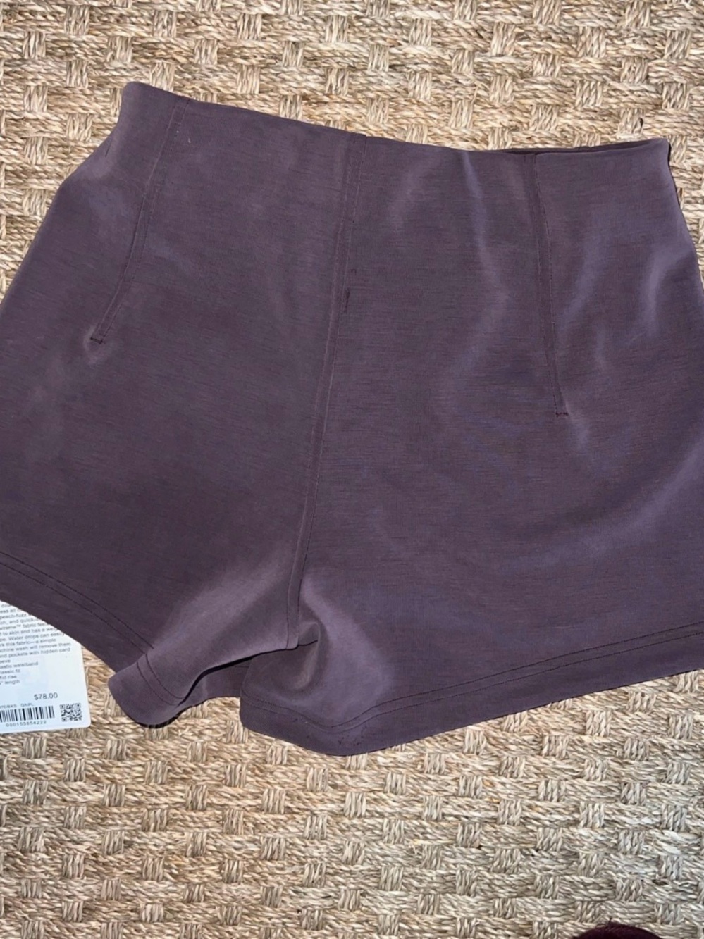 lululemon Soft stream Kick Flare Mid Rise Dress Shorts Goodnight Plum 4